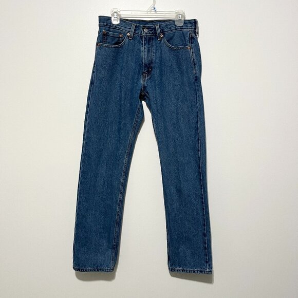 Levis Mens 505 Regular Fit Jeans Size 32X32 Medium Wash Normcore Rugged Casual - Picture 1 of 9
